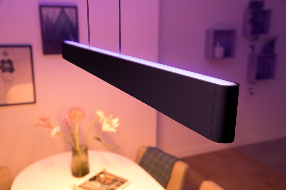Dining table idea with Philips Hue Ensis pendant light