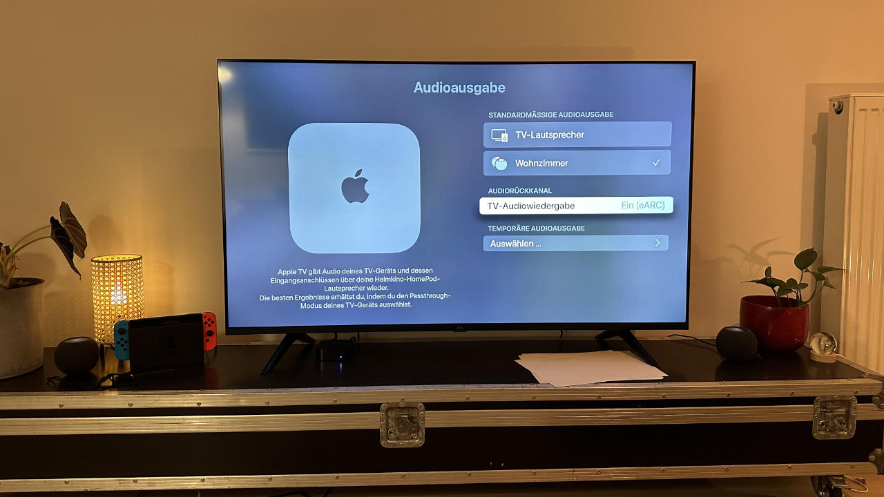 Apple TV settings Game console Homepods